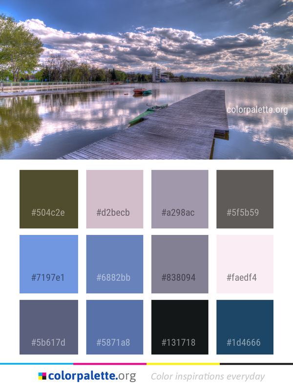 Reflection Cloud Water Color Palette