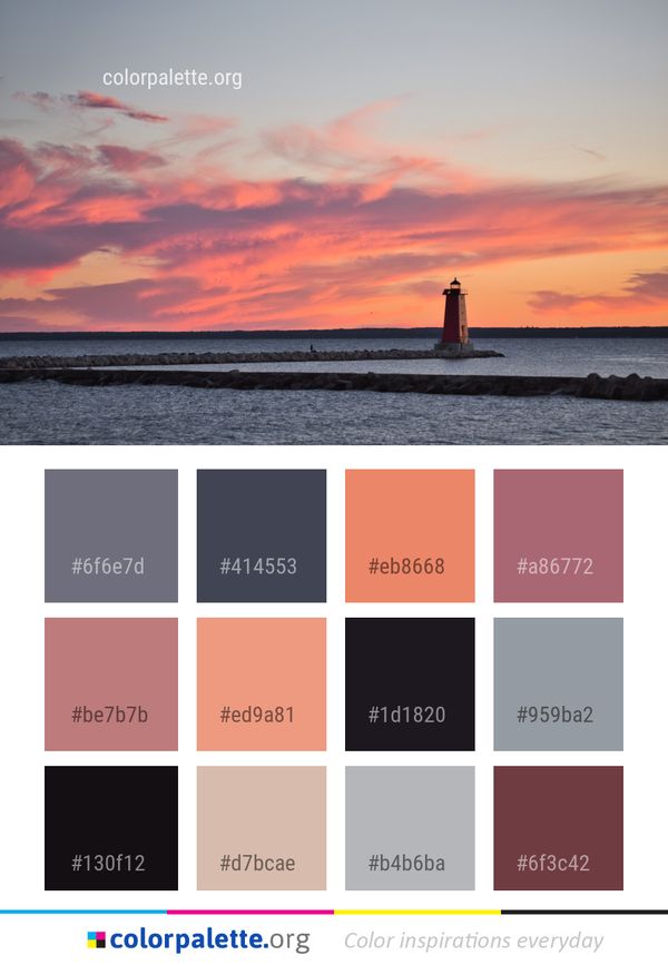 Sky Sea Sunset Color Palette