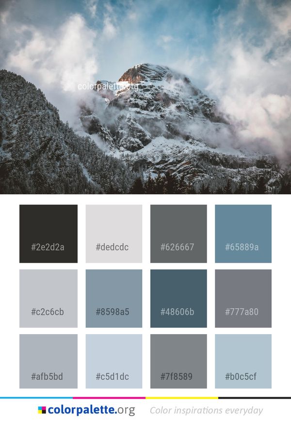 Mountainous Landforms Mountain Sky Color Palette