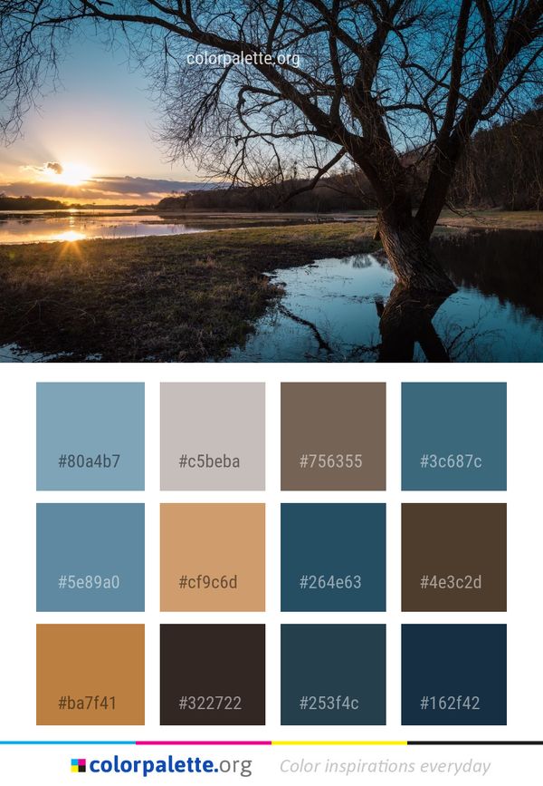 Reflection Water Nature Color Palette