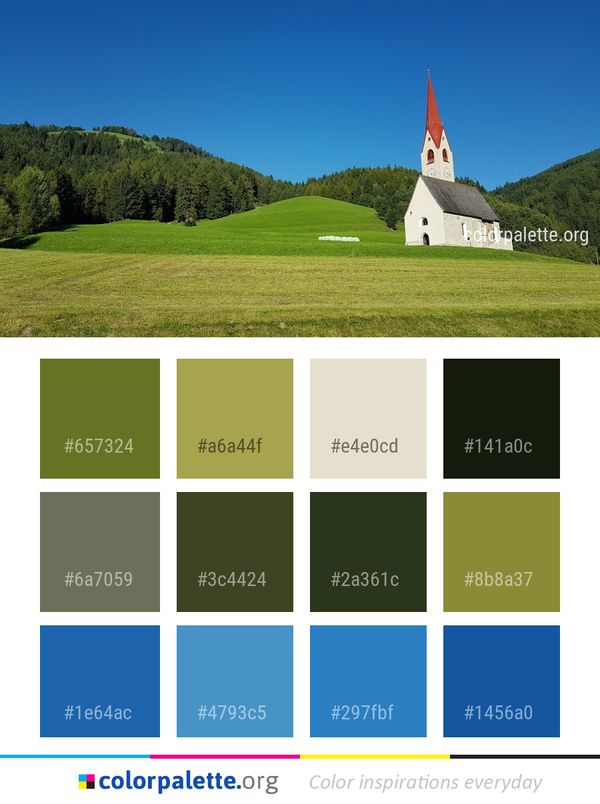 Sky Grassland Nature Color Palette