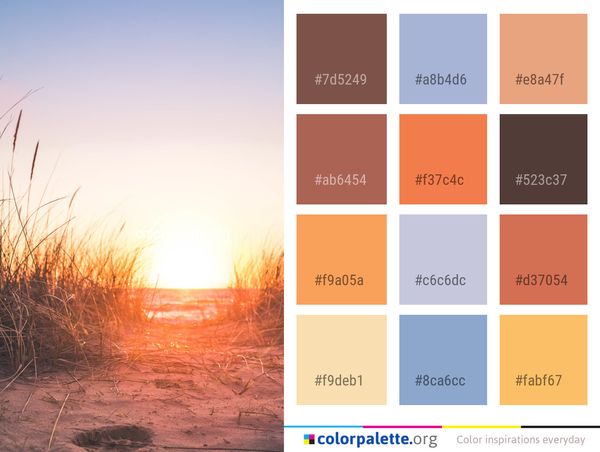 Sky Horizon Sunrise Color Palette
