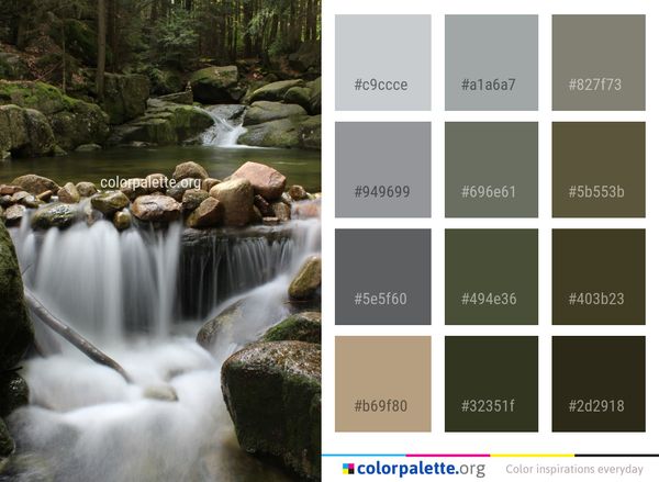 Water Stream Nature Color Palette