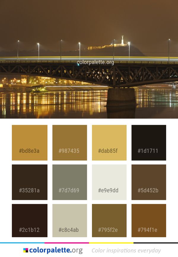 Bridge Reflection Night Color Palette