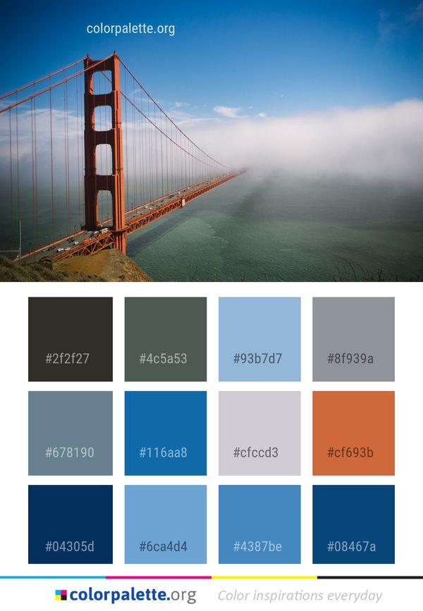 Bridge Sky Landmark Color Palette
