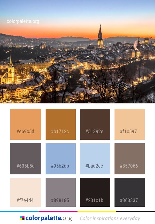City Sky Landmark Color Palette