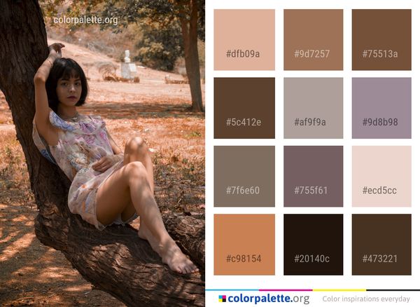 Nature Beauty Girl Color Palette