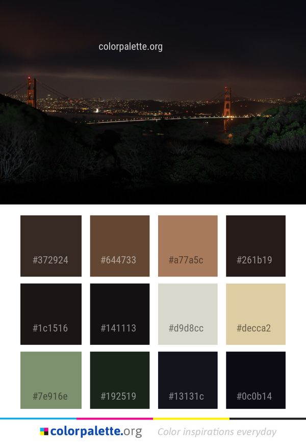 Night Sky Landmark Color Palette
