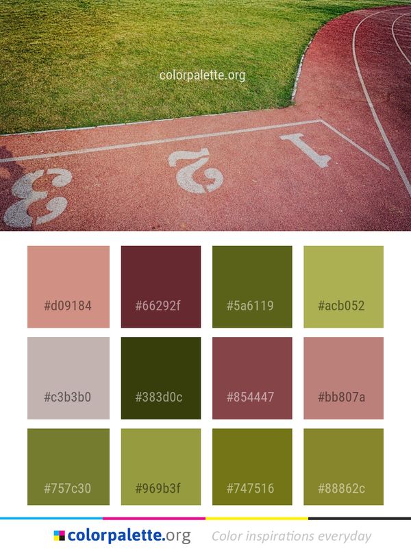 Red Path Asphalt Color Palette