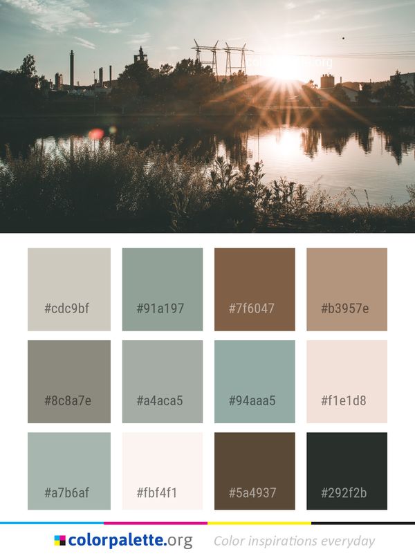 Reflection Waterway Water Color Palette