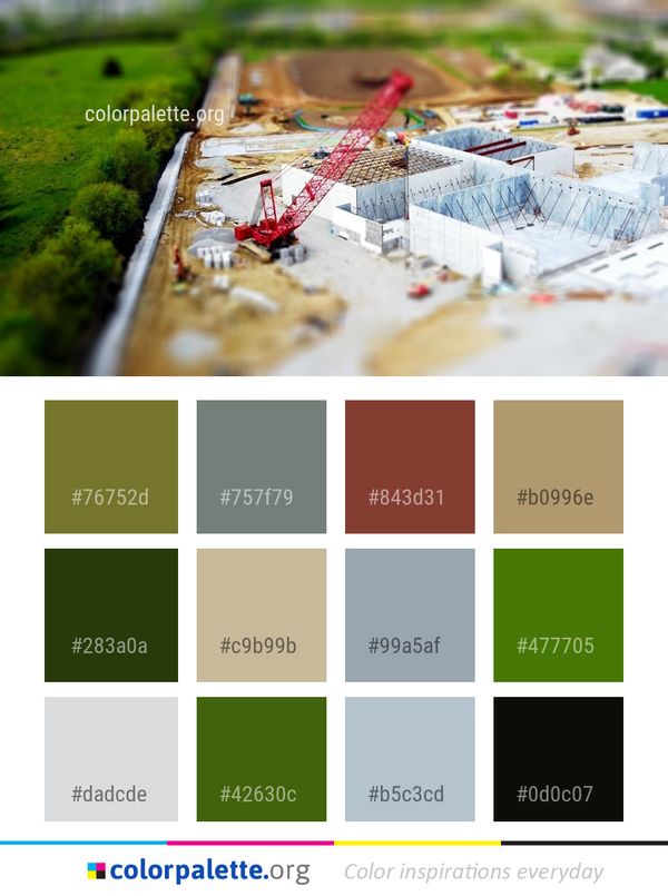 Scale Model Recreation Color Palette