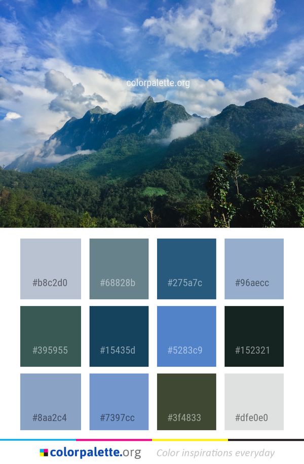 Sky Mountainous Landforms Highland Color Palette