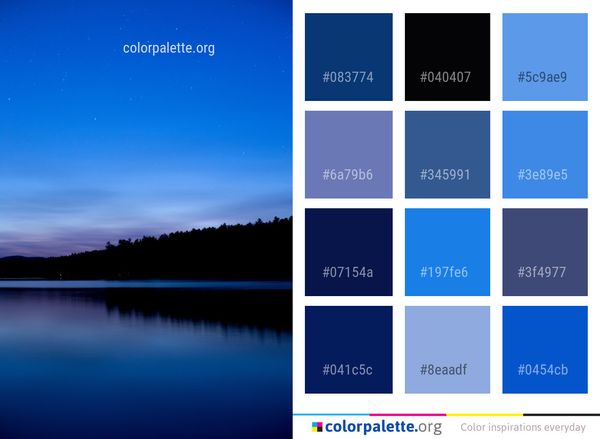 Sky Reflection Horizon Color Palette