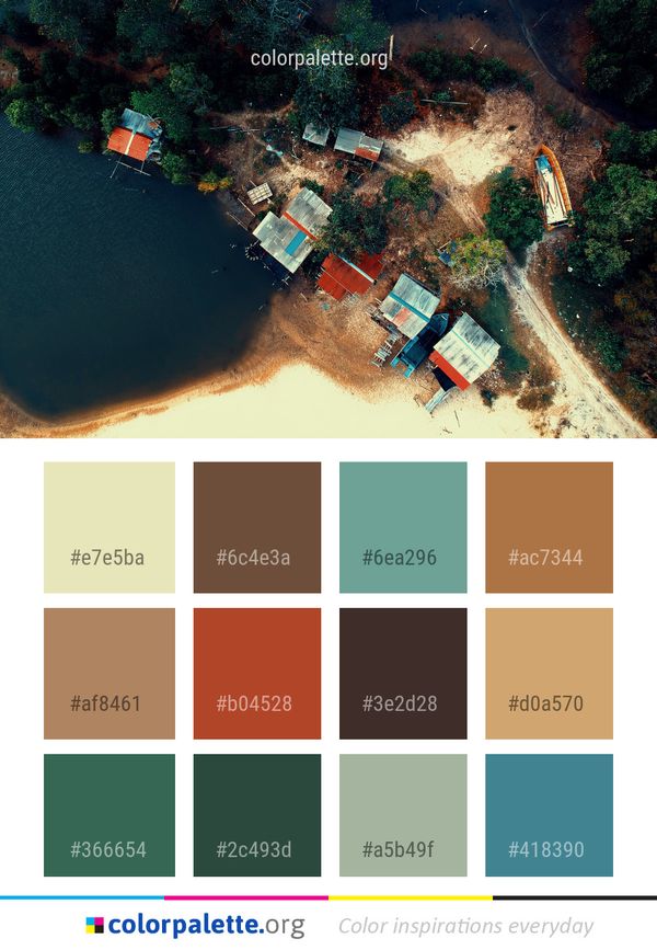 Water Aerial Photography Color Palette