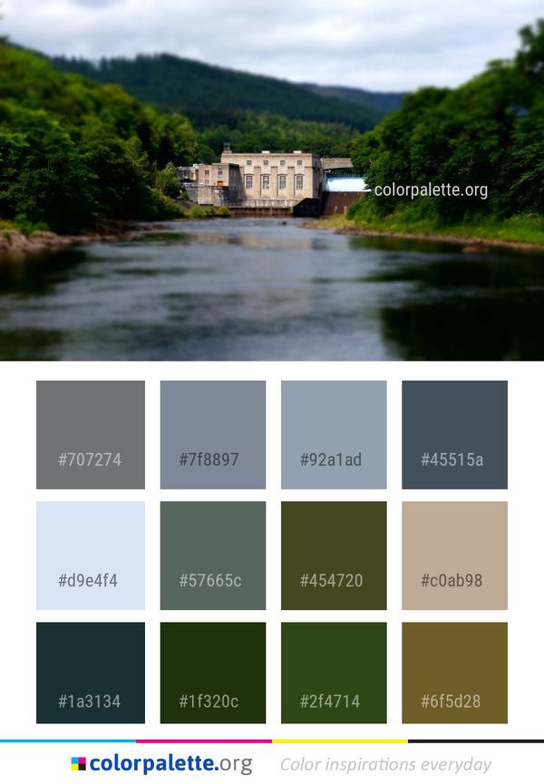 Water River Waterway Color Palette