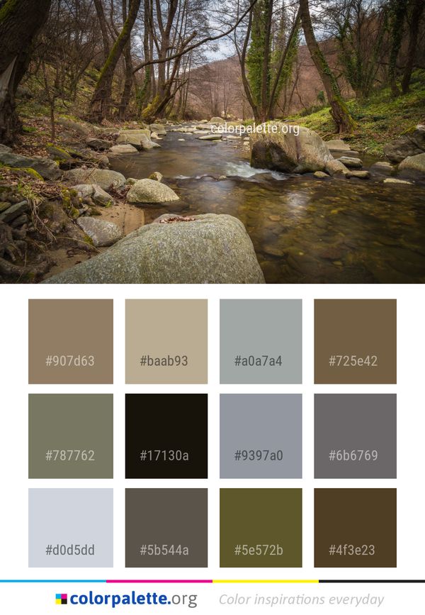 Water Stream Nature Color Palette