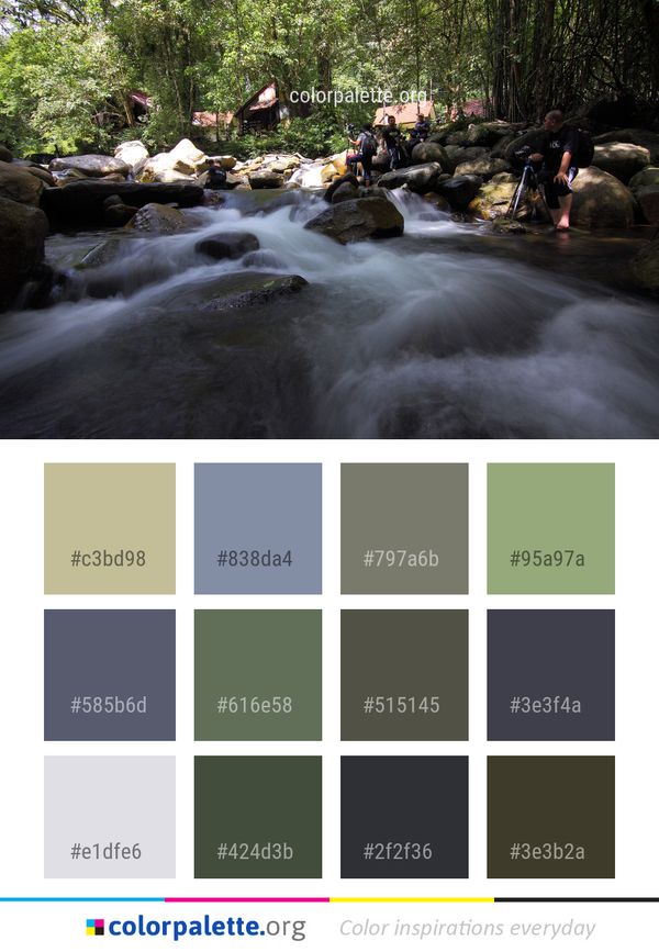 Water Stream Nature Color Palette