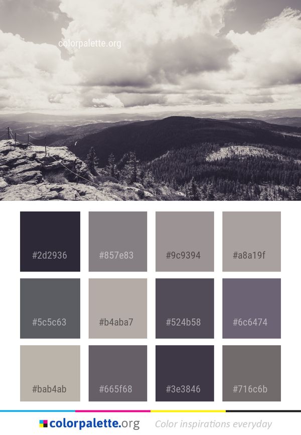 Cloud Sky Mountainous Landforms Color Palette