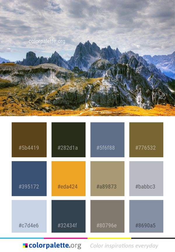 Mountainous Landforms Mountain Nature Color Palette