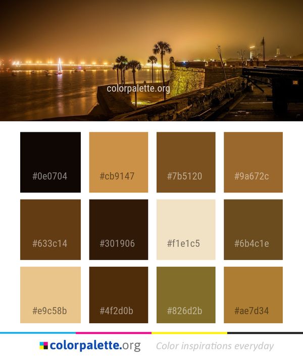 Reflection Night Water Color Palette