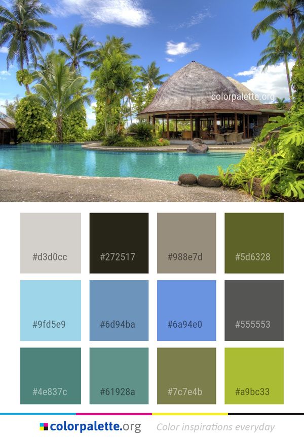 Resort Property Swimming Pool Color Palette