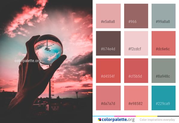 Sky Cloud Sunset Color Palette