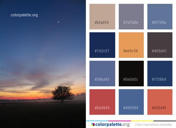 Sky Horizon Atmosphere Color Palette