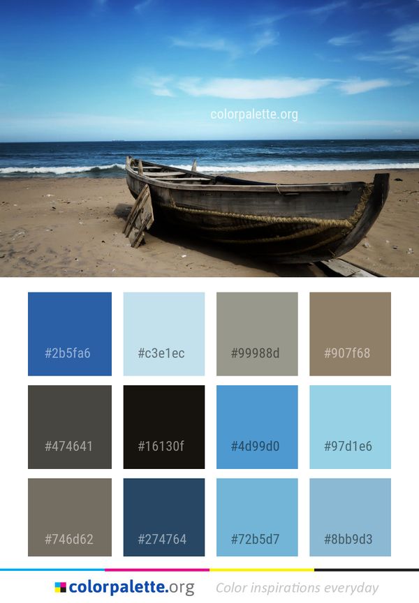 Sky Sea Shore Color Palette