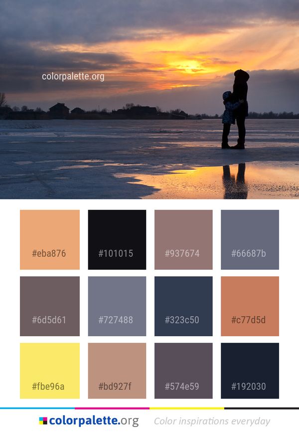 Sky Sunset Water Color Palette