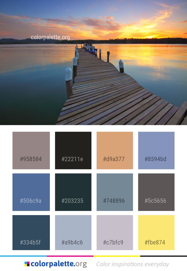 Sky Water Reflection Color Palette