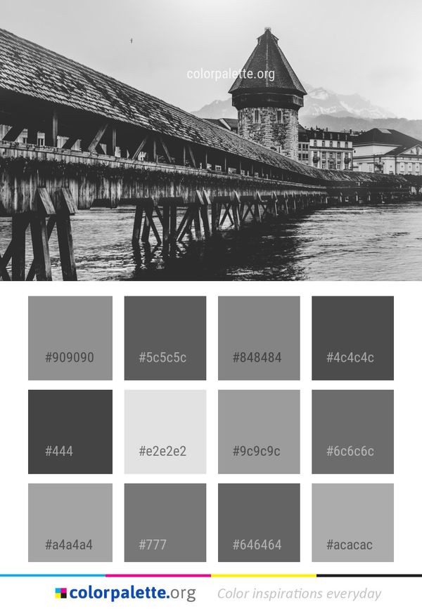 Black And White Landmark Monochrome Photography Color Palette