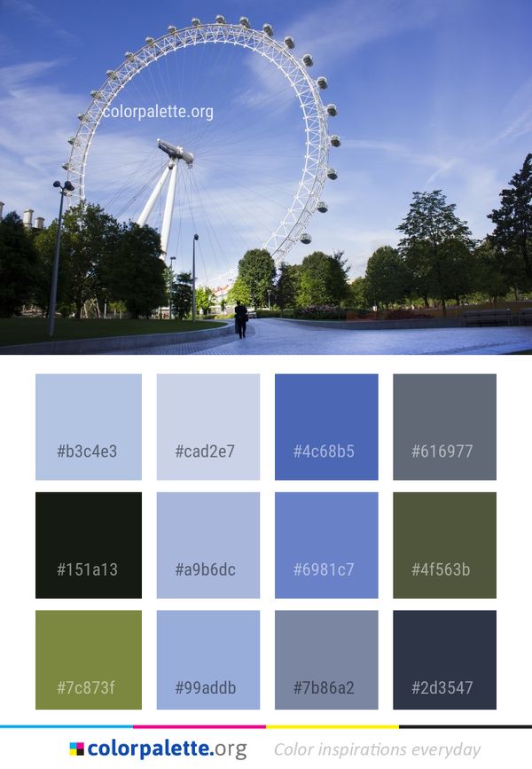 Ferris Wheel Sky Landmark Color Palette