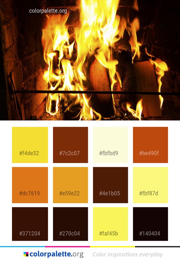 Heat Fire Flame Color Palette