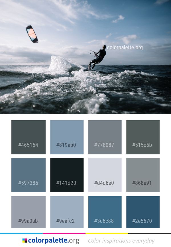 Kitesurfing Wave Windsports Color Palette