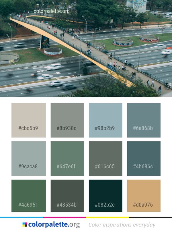 Road Overpass Lane Color Palette