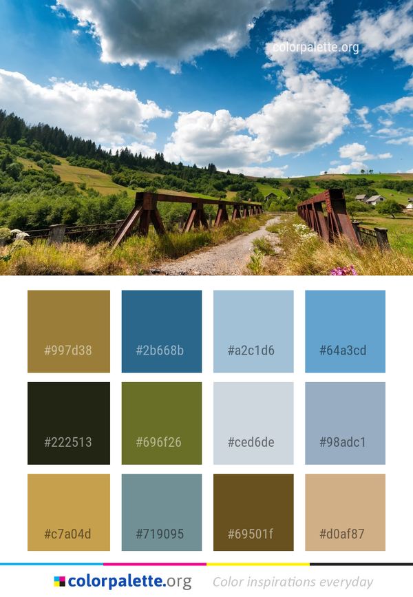Sky Cloud Grassland Color Palette