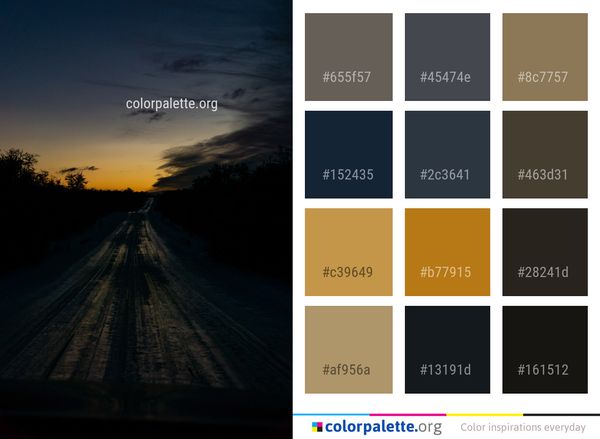 Sky Horizon Road Color Palette