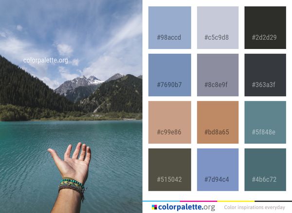 Water Mountainous Landforms Nature Color Palette