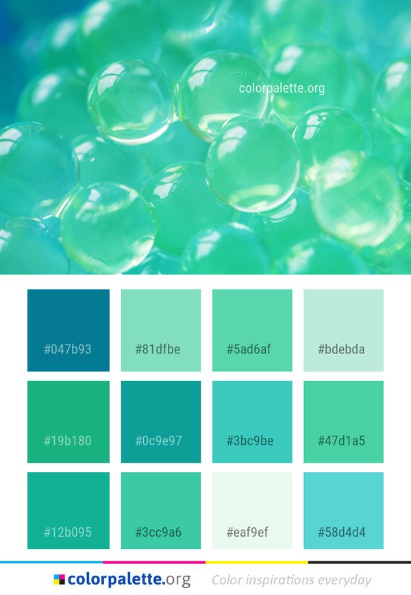 Green Blue Water Color Palette