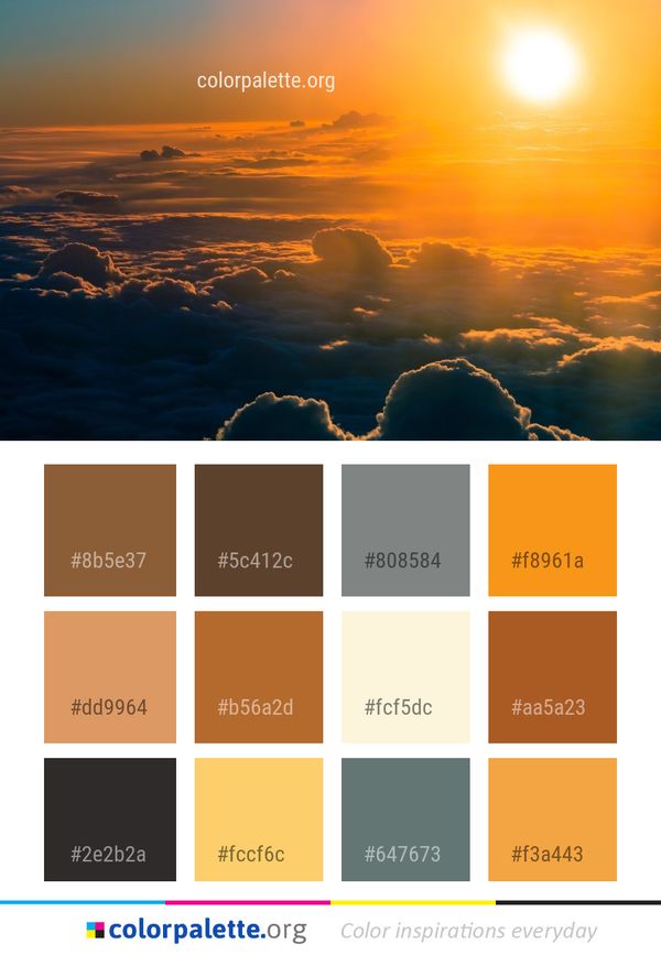 Sky Afterglow Sun Color Palette