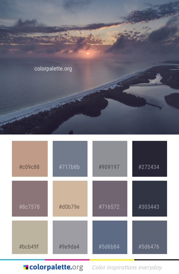 Sky Reflection Horizon Color Palette
