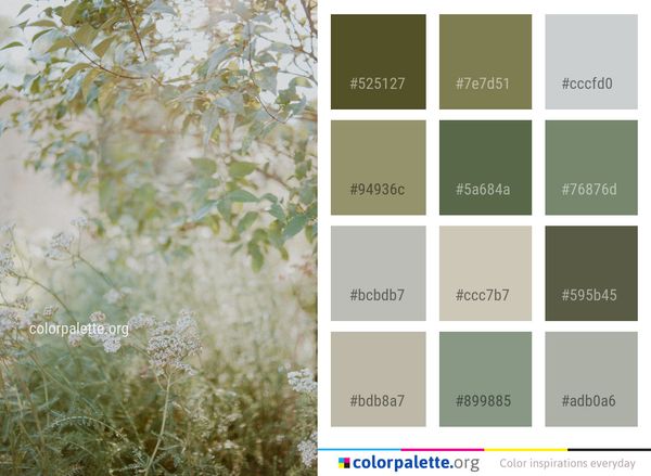 Tree Leaf Grass Color Palette