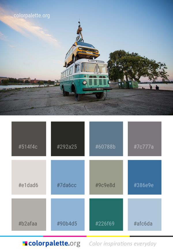 Car Sky Transport Color Palette