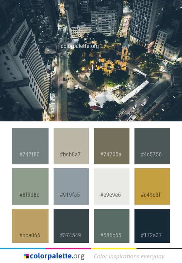 City Urban Area Metropolitan Color Palette