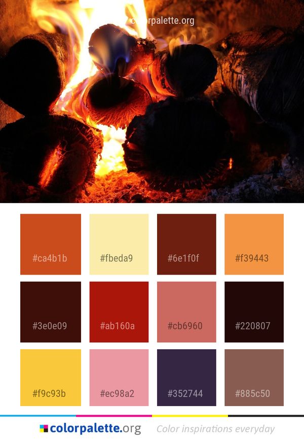Fire Flame Light Color Palette