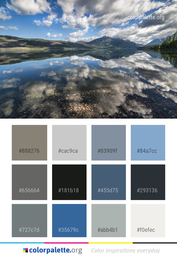 Reflection Sky Cloud Color Palette