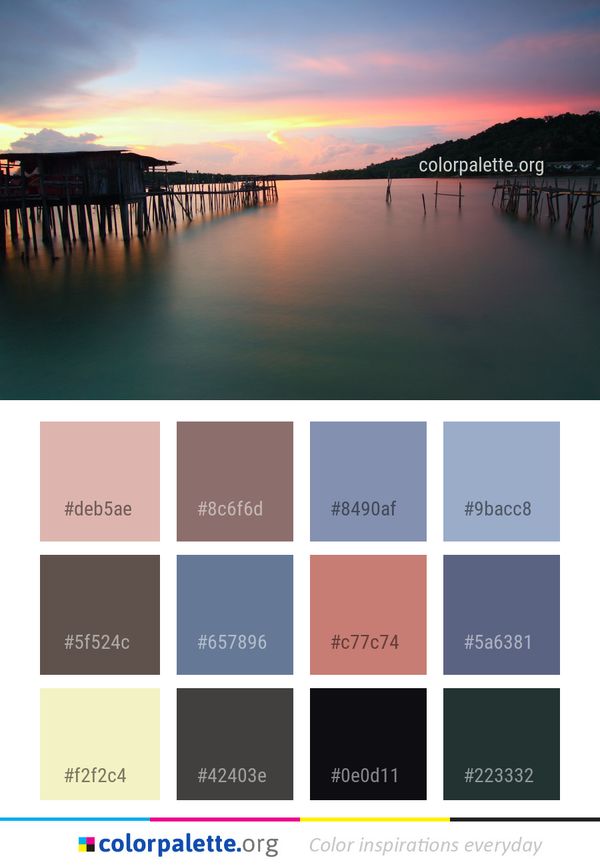 Reflection Sky Water Color Palette