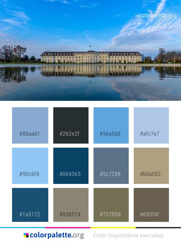 Reflection Sky Water Color Palette