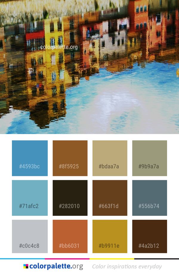 Reflection Water Painting Color Palette