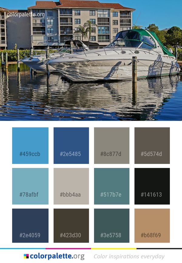 Waterway Water Boat Color Palette